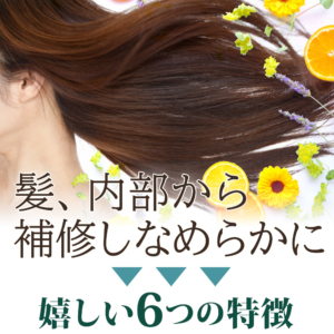 髪、内部から補修しなめらかに。うれしい6つの特徴